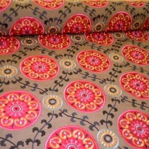 4.75 Yards Embroidered Fabric KARMANA in Fiesta